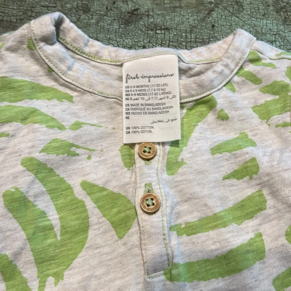 Gender Neutral 3-6 month one piece rompers - hedgehog shorts, Palm Long Pants